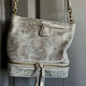 Miss Albright Silver Metallic Crossbody Bag